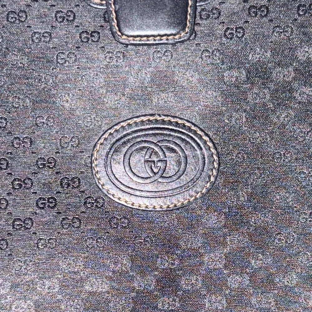 Vintage Gucci Black Monogram Portfolio Bag